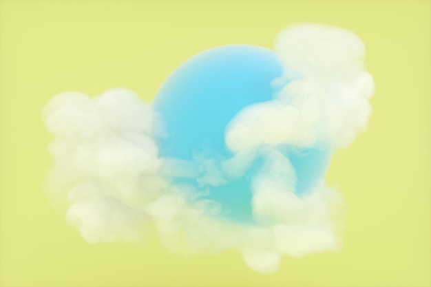 Chmury i zanieczyszczenie powietrzaochrona środowiskarenderowanie 3d