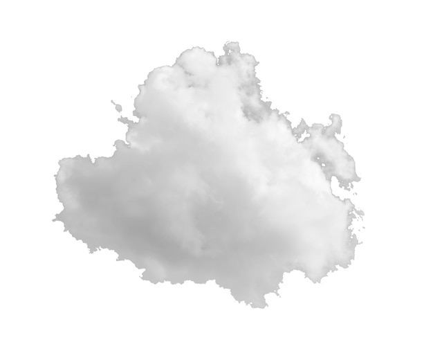 Zdjęcie chmury na białym tle