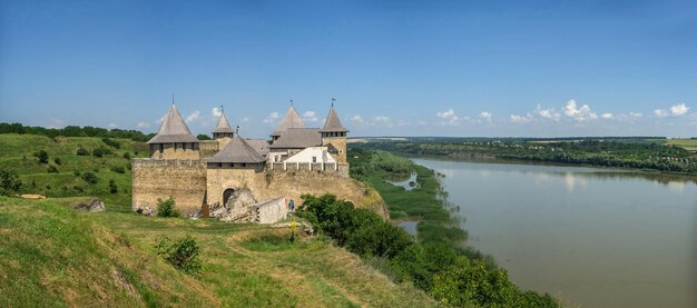 Chocim Ukraina 11072021 Twierdza Chocimska w obwodzie czerniowieckim na Ukrainie w słoneczny letni dzień