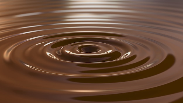 Chocolate Ripple 4K. Renderowanie 3D. 3d ilustracji.