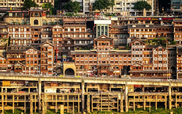 Chongqing, klasyczna architektura Chin: Hongyadong.