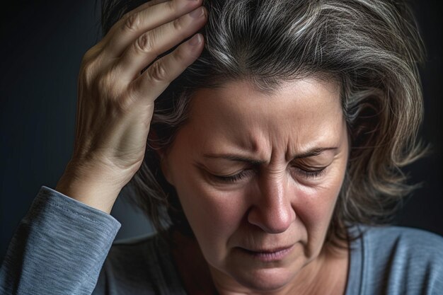 Chorą kobietę cierpiącą na objawy choroby Alzheimera