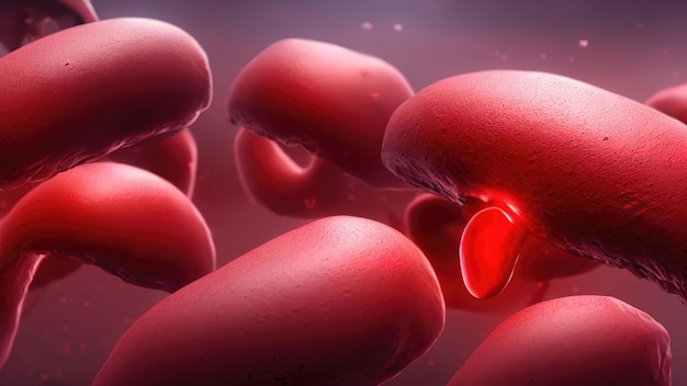 Choroba Krwi Ruch Leukocytów I Naczyń Krwionośnych Przez żyły I Ludzkie Ciało żylaki Ilustracja 3d