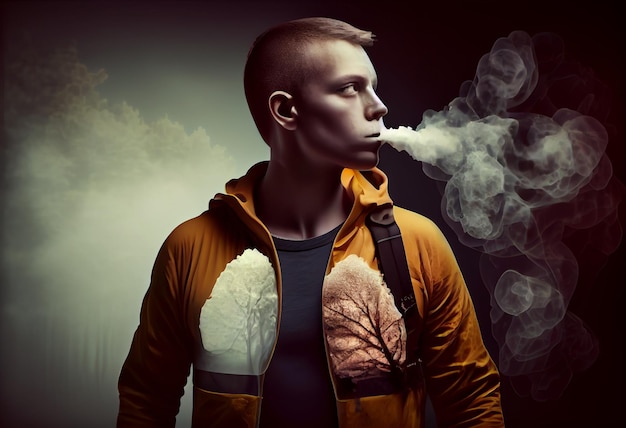 Choroba płuc spowodowana paleniem zanieczyszczenia powietrza Generuj Ai