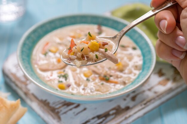 Chowder Ze Słodką Kukurydzą