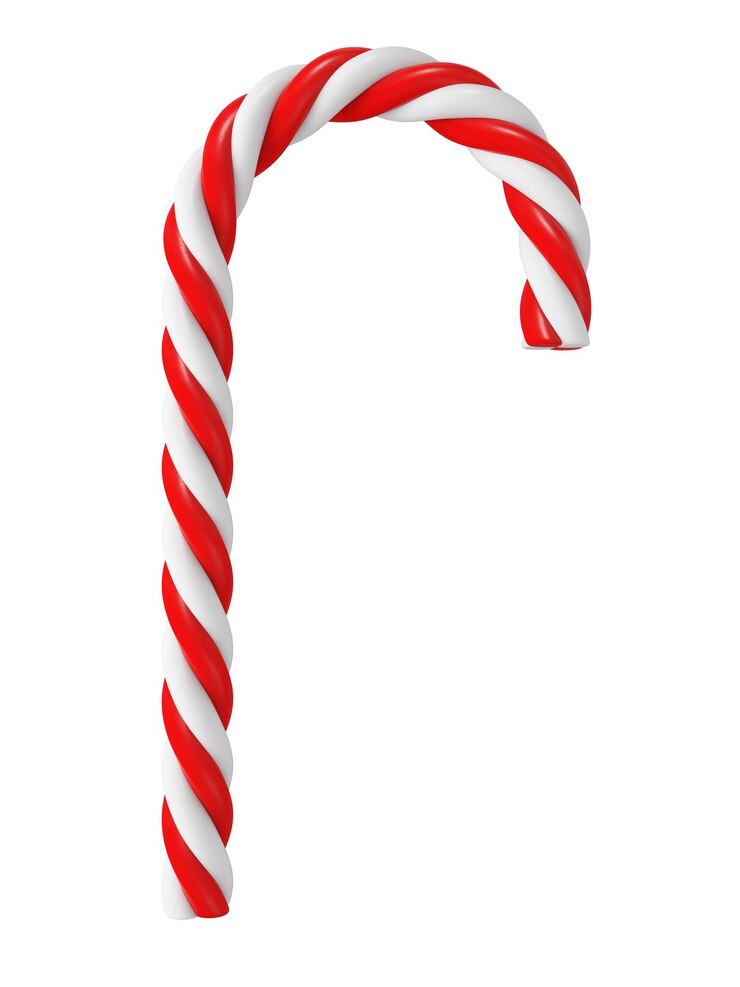Zdjęcie chrismas candy trzciny na białym tle