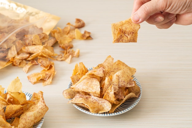 Chrupiące Słodkie Chipsy Taro - Zdrowa przekąska