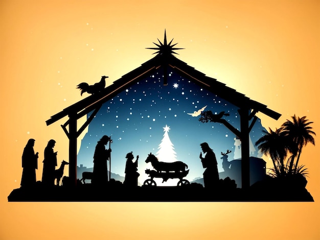 Zdjęcie chrześcijanie świętują boże narodzenie