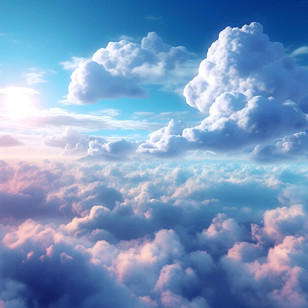 chwytając chmurę na niebie