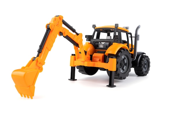 Ciągnik Koparka Równiarka Zabawki dla dzieci Traktor Pojedynczo na białym tle