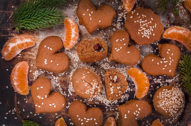 Ciasteczka mandarynki Ciasteczka świąteczne mandarynki Vintage Christmas celebracja
