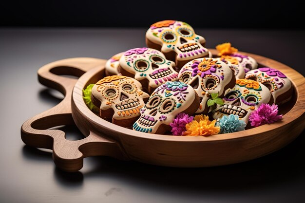 Ciasteczka w kształcie czaszek na Meksykańskie Święto Zmarłych