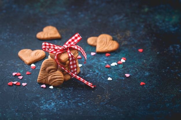 Ciasteczka w kształcie serca imbiru na Walentynki