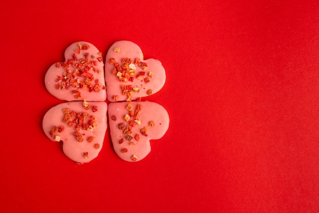 Ciasteczka w kształcie serca na Walentynki