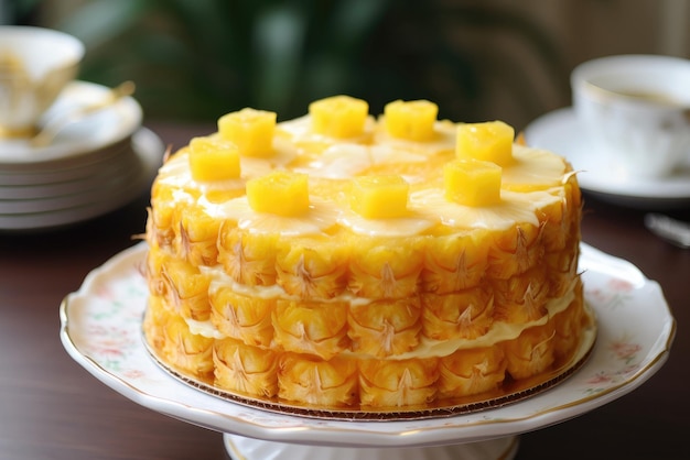 Ciasto ananasowe tradycyjna słodka rozkosz