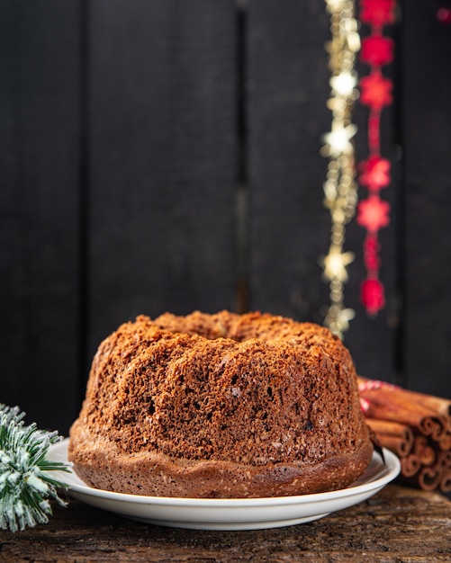 Ciasto świąteczne Słodycze Domowe Ciasta Słodki Deser Kartka świąteczna Nowy Rok Biszkopt Czekoladowy