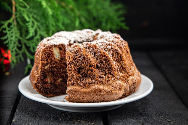 Ciasto Świąteczne Słodycze Domowe Ciasta Słodki Deser Kartka Świąteczna Nowy Rok Biszkopt Czekoladowy