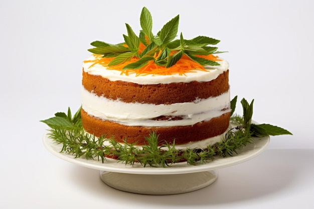 Ciasto z marchewkami ułożone dekoracyjnymi serwetkami na artystyczną prezentację