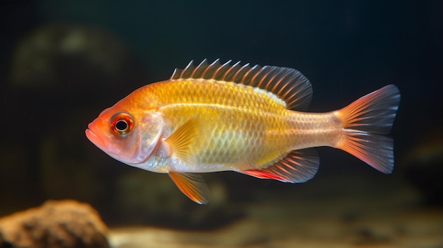 Cichlid skompresowany Altolamprologus compressiceps to gatunek ryb AI Generative