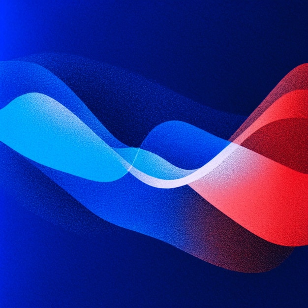 Ciemne tło gradientowe z czerwonymi i niebieskimi płynącymi falowymi liniami