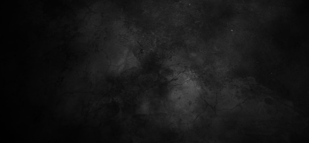 Zdjęcie ciemne tło grunge cementu z zadrapaniami, horror ciemnej ściany tekstury