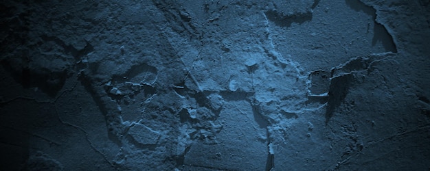 Ciemnoniebieska tekstura cementu na tle przerażającego cementu