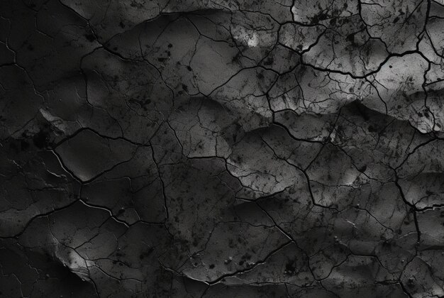 Ciemny czarny cement tekstura tło generatywne ai
