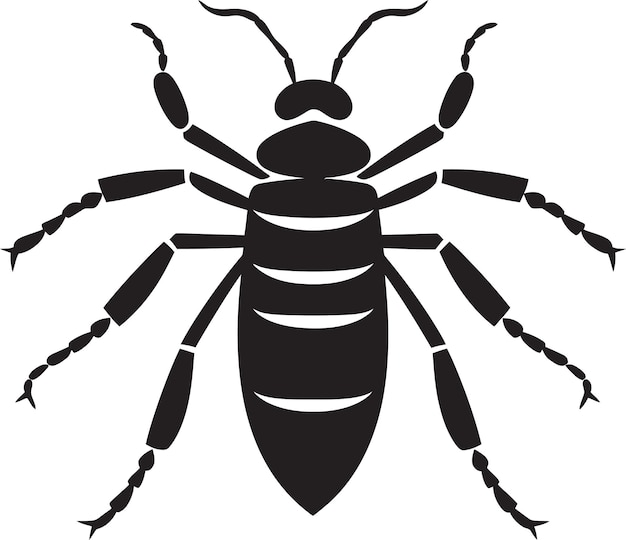 Cień owadów Logo sztuki drewniane najeźdźców wektor