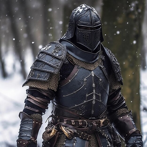 Zdjęcie cienie odwagi kolekcja enigmatycznych rycerzy i mrocznych wojowników