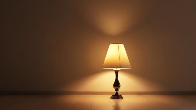 Ciepłe światło z przytulnej lampy wypełnia pokój tworząc spokojną atmosferę idealną do relaksu