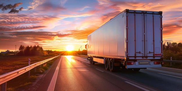 Ciężarówka na drodze zbliżenie kół Generatywna sztuczna inteligencja