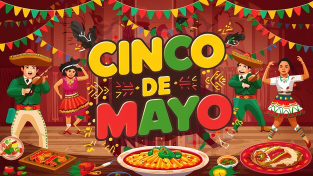 Cinco de mayo izolowane na tle Generative ai