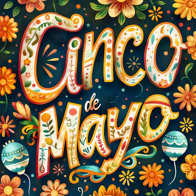 Cinco de mayo projektowanie tła lub projektowanie postów w mediach społecznościowych