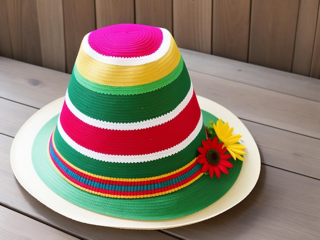 Cinco de Mayo z żywym meksykańskim kaktusem i świątecznym kapeluszem sombrero