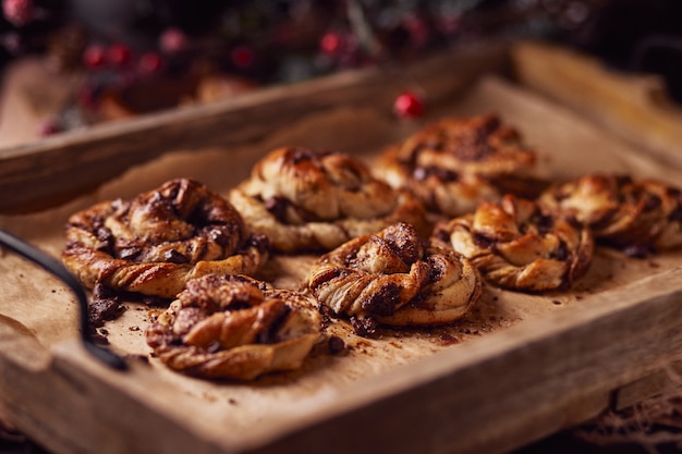 Cinnabon Z Czekoladą Jako Pojęcie Ciasta.