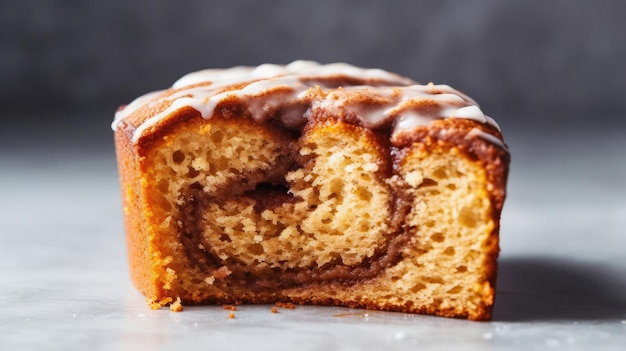 Cinnamon Roll Crumbcake Zdjęcia tła Kolory neutralne tło jasne Generatywne Ai