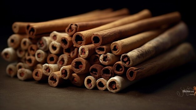 Zdjęcie cinnamon sticks jedzenie