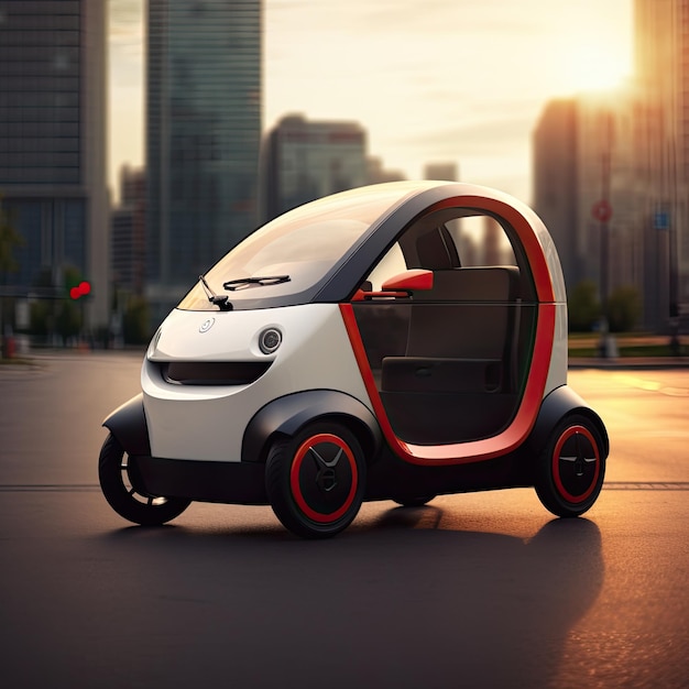 City Electric Microcar Ultrakompaktowy elektryczny mikrosamochód poruszający się w zatłoczonych miastach