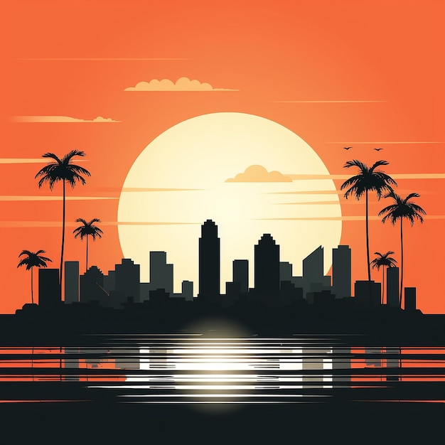 City Skyline Flat Design