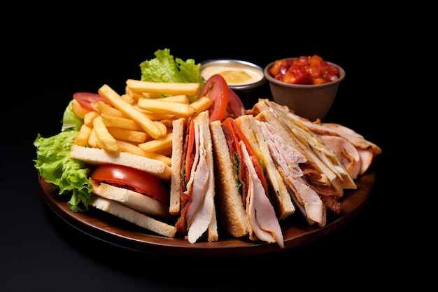Classic Turkey Club Sandwich Combo Platter