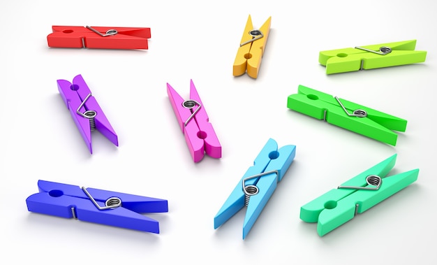 Clothespin na białym tle