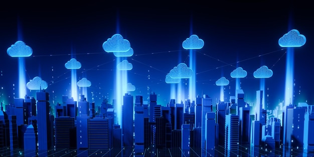 Cloud computing w futurystycznym mieście cyfrowym