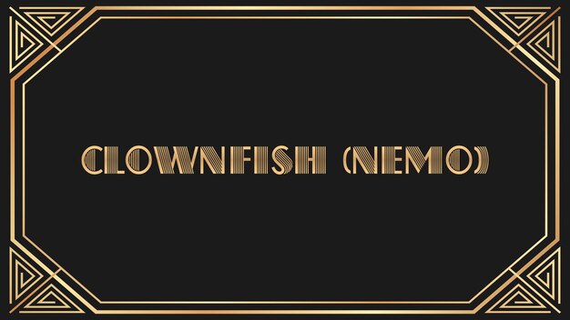 Clownfish Nemo Jazz Gold Textjpg