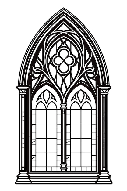 Zdjęcie cnc laser cut gothic arch frame arched frame z skomplikowanym tatuażem gothic arch