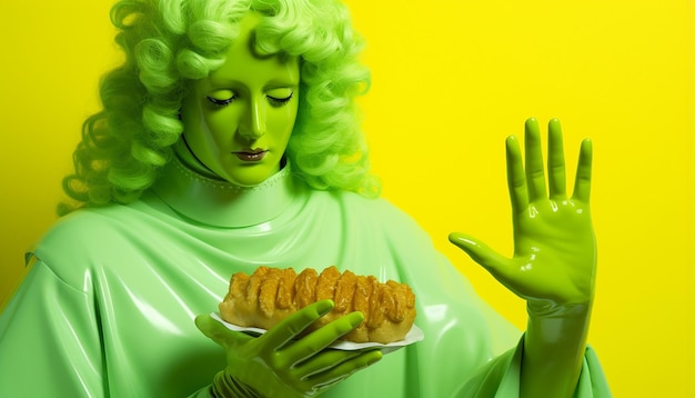 Co by było, gdyby weganie mieli prawdziwy, chrześcijański kolor w stylu lat 80., kwasowo-zielony