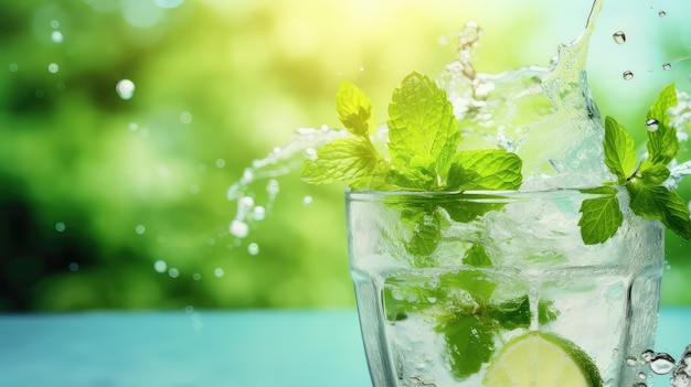 Zdjęcie cocktail liść mojito napój miętowy