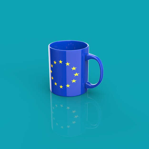 Coffe filiżanki pojęcie - 3D ilustracja