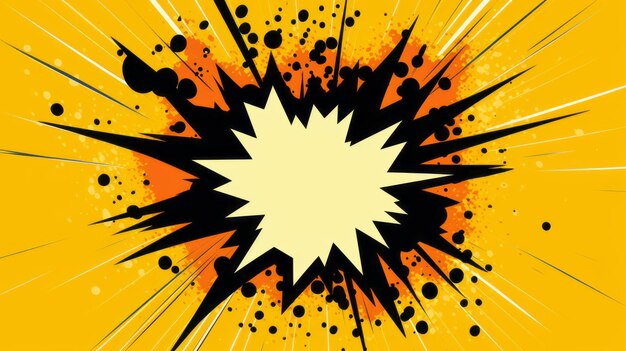 Zdjęcie comic boom explosion cloud artwork dla kolorowego popu wizualnego dynamizmu staromodny komiks