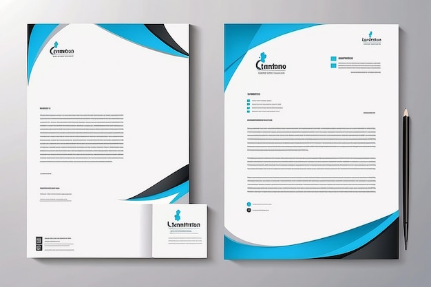 Zdjęcie corporate business style letterhead template vector illustration