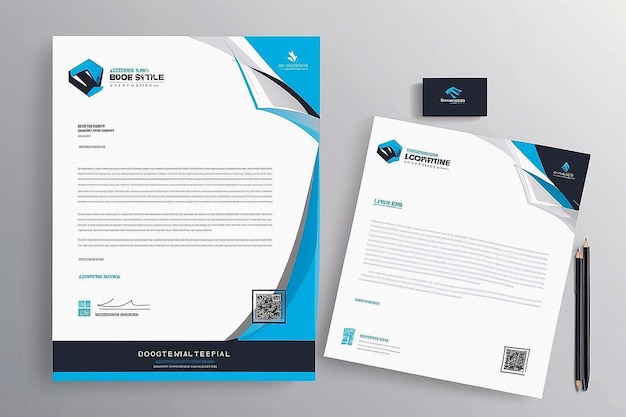 Zdjęcie corporate business style letterhead template vector illustration